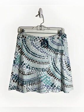 Title Nine Skirt Geo Dots Women Sz S Pull On Tie Organic Cotton Athleisure